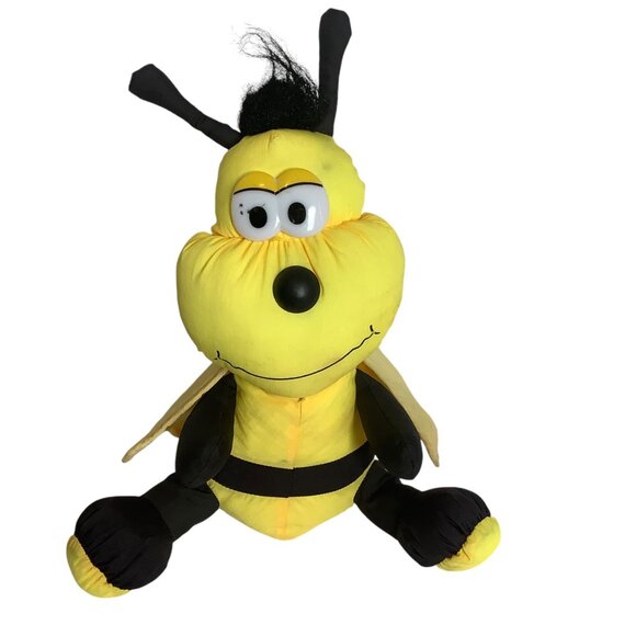 Vtg Dan Dee Bumblebee Honey Bee Stuffed Animal Toy Nylon 13"x9.5" RARE - Picture 1 of 6